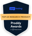 UserTesting Proddy award 2024 Top UX Research Product
