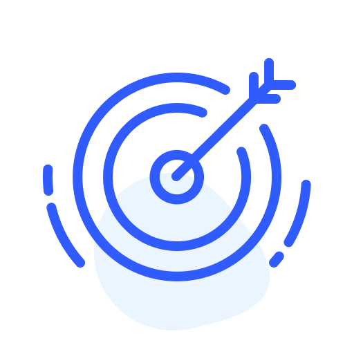 Illustration of an arrow hitting a target