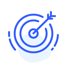 Illustration of an arrow hitting a target