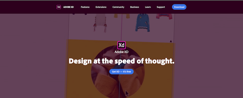 Website wireframe tool: Adobe XD