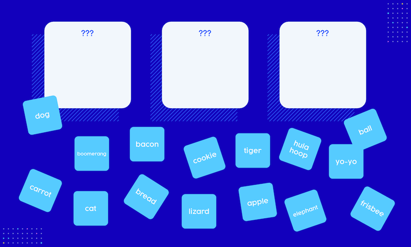 open card sorting example