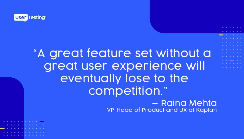 Image quote about the importance of user experience