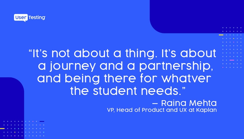 Image quote about edtech being a journey with today's online learners