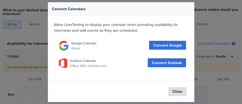 Live Conversation calendar integration