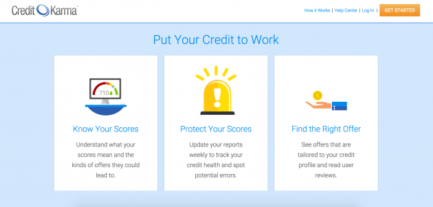 Gestalt product design principles: continuity example Credit Karma
