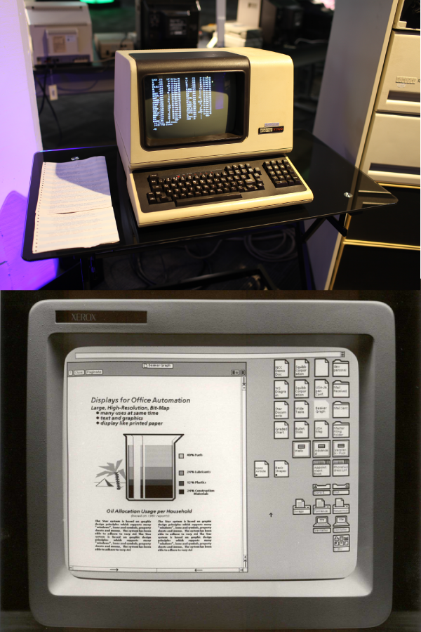 Photos of the first graphical user interface (GUI)