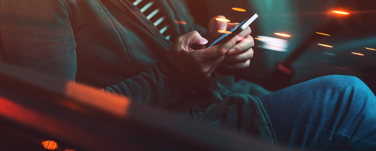 Woman texting on mobile phone