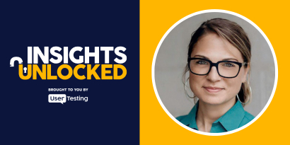 Jennifer Romano on the Insights Unlocked podcast presented by UserTesting