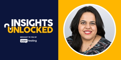 Purna Virji from LinkedIn on the Insights Unlocked podcast presented by UserTesting