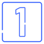Icon illustration of the number 1