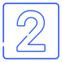 Icon illustration of the number 2