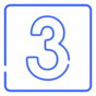 Icon illustration of the number 3