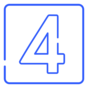 Icon illustration of the number 4