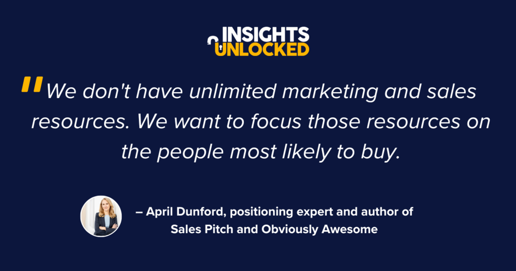 April Dunford on the Insights Unlocked podcast talking about product positioning