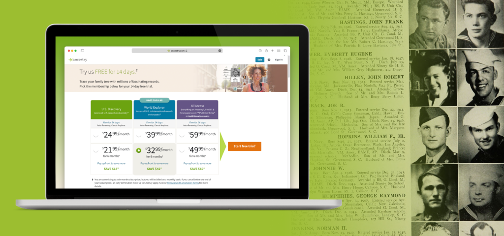UserTesting customer story for Ancestry.com