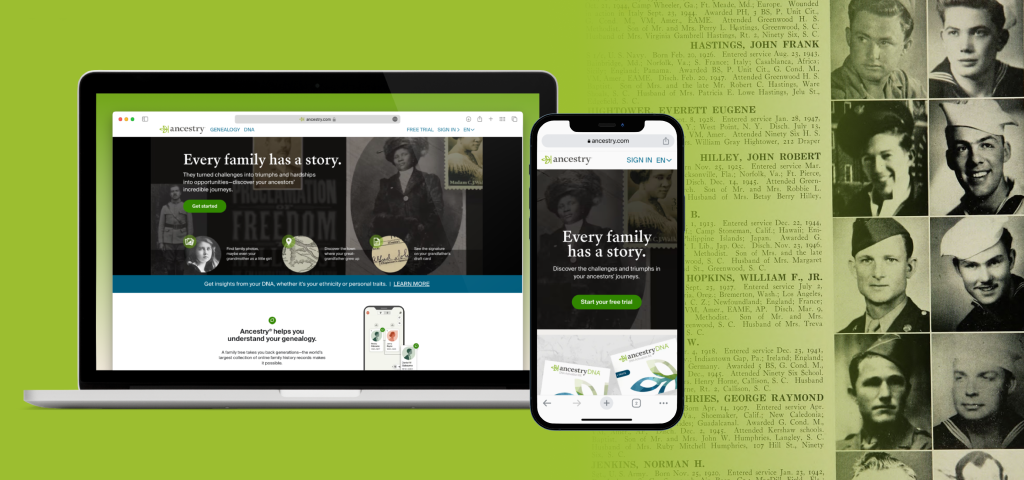 UserTesting customer story for Ancestry.com