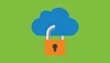 illustration of a cloud with a lock hanging from it