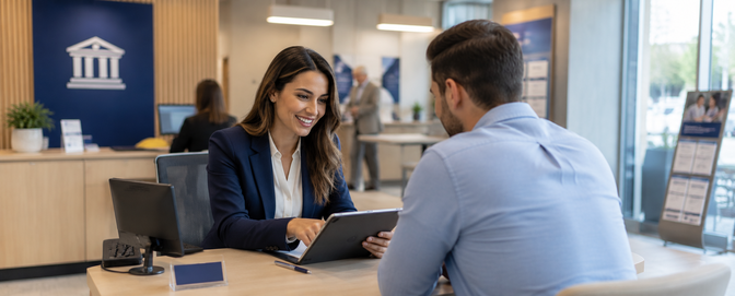 consumer banking in a branch
