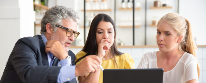 HERO Image - Mature-professional-explaining project-details-to-young-customers HERO Image - Mature-professional-explaining project-details-to-young-customers