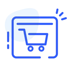 Icon illustration of a shopping cart