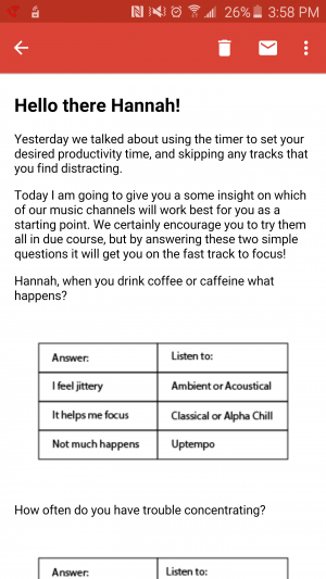 Hello there Hannah! Yesterday we talked about using the timer... Today I am going to give you some insight on which of our music channels will work best for you...